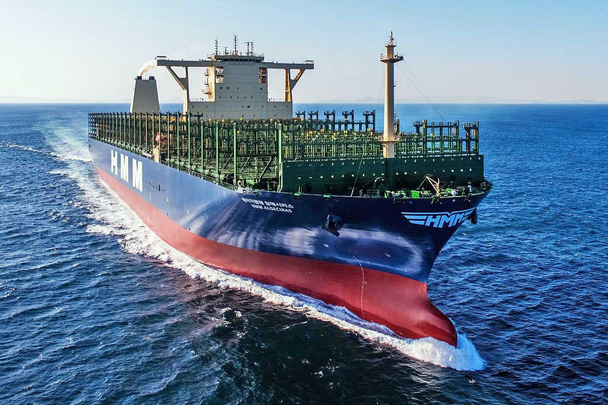 Bei dem Neubau „HMM Algeciras“ mit einer Stellplatzkapazität von 23 964 TEU handelt es sich um das derzeit größte Containerschiff der Welt.